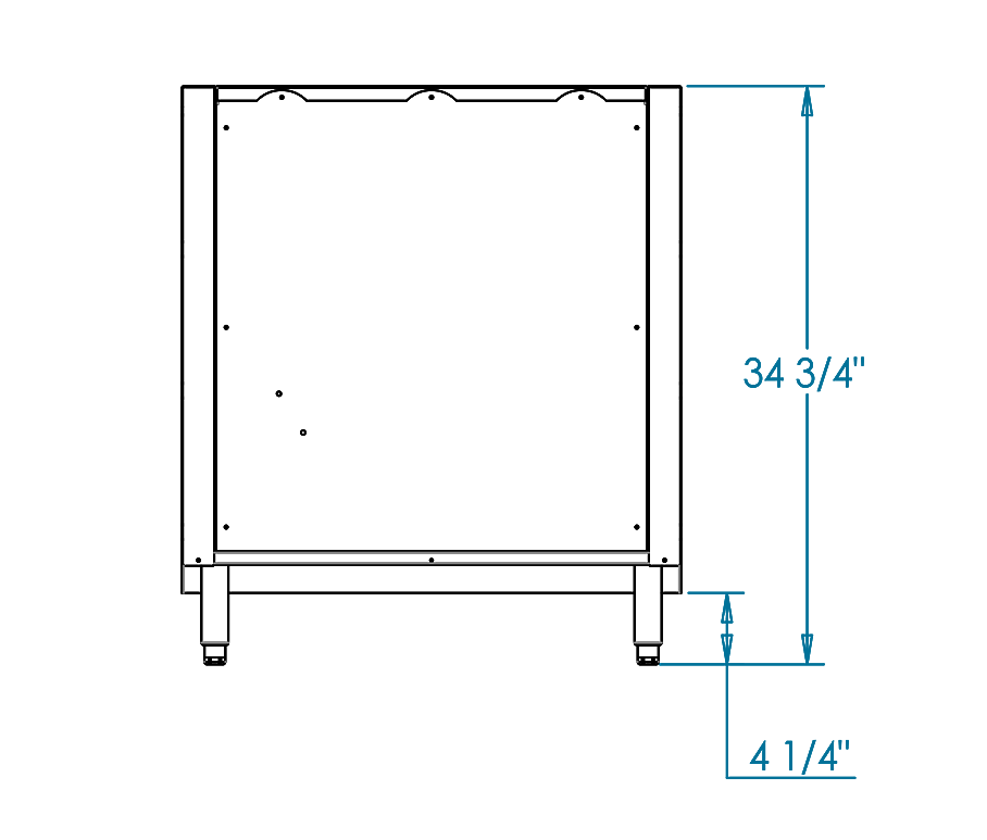 Signature 30-inch Appliance Back Panel Dimensions Image