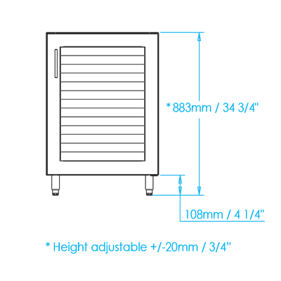 Warming Cabinet Dimensions Image