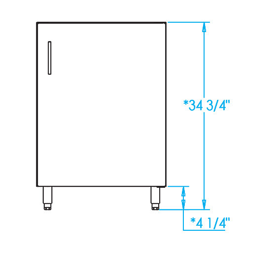 Signature 24-inch Storage Cabinet - 1 Door Dimensions Image