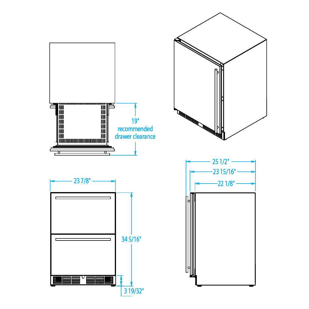 Signature 24inch Outdoor Refrigerator / Freezer Drawers Kalamazoo