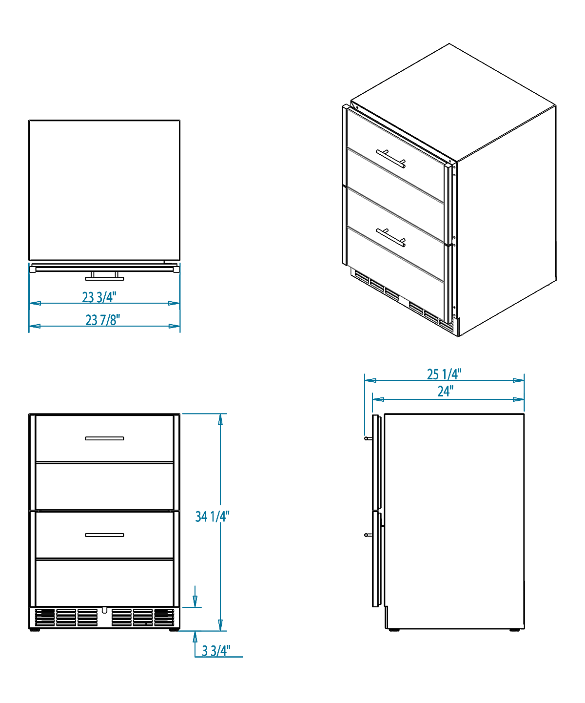 Arcadia 24inch Outdoor Freezer Drawers Kalamazoo Outdoor Gourmet
