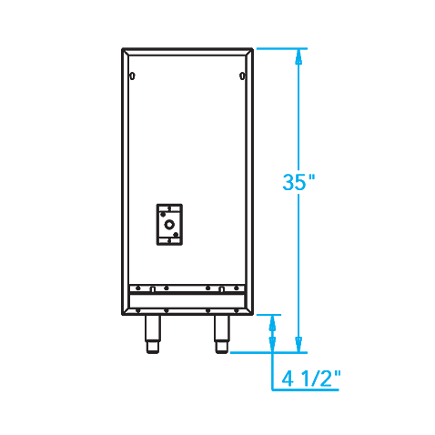 Arcadia 15-inch Appliance Back Panel Dimensions Image
