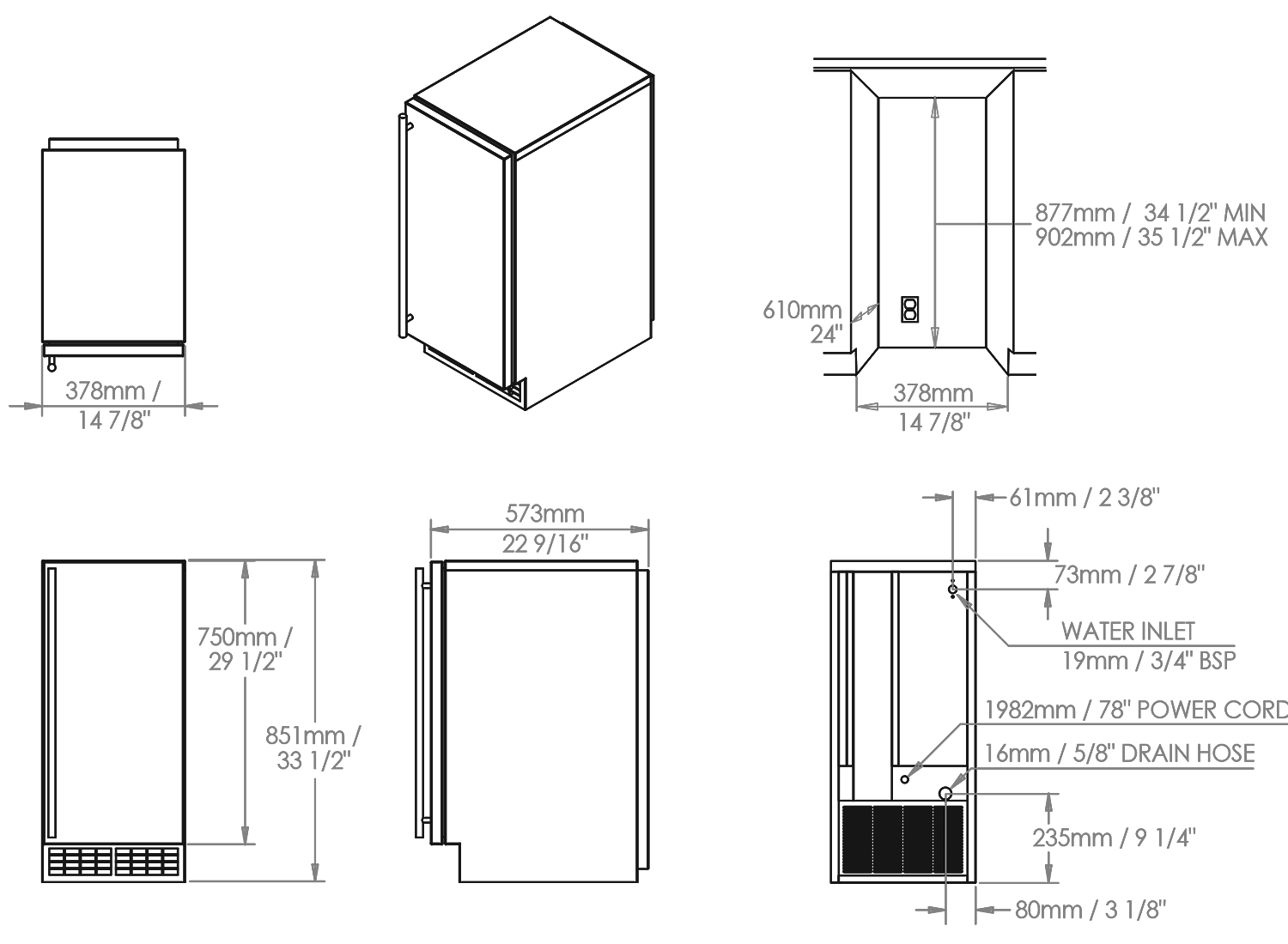 Signature Outdoorrated 15inch clear ice maker Kalamazoo Outdoor Gourmet