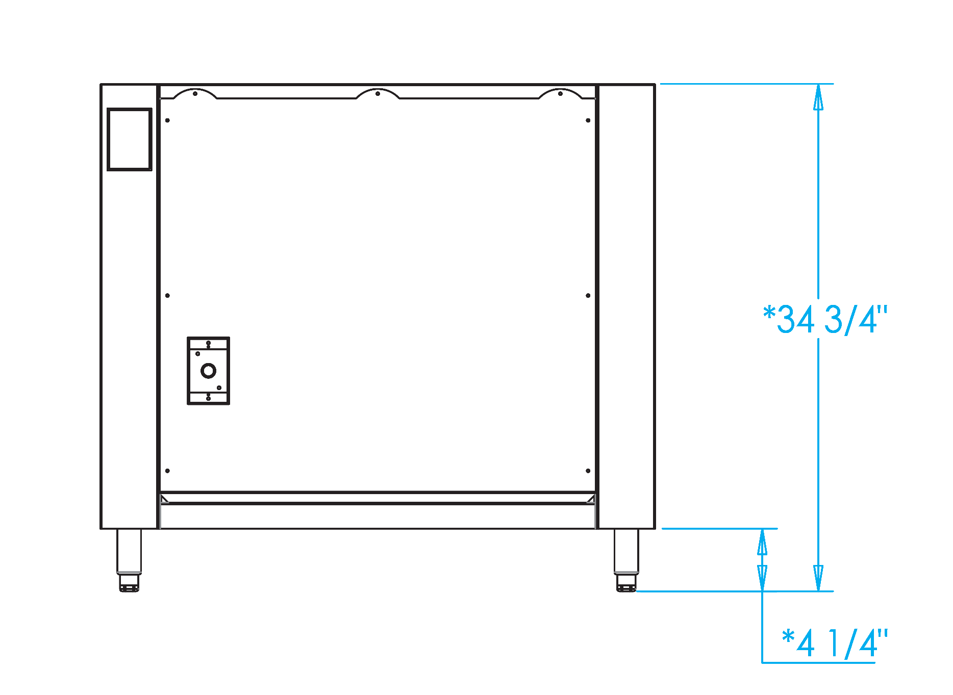 Signature 30-inch Appliance Cabinet Dimensions Image