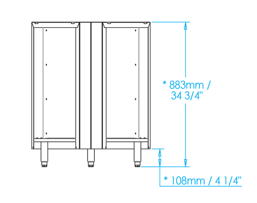 Signature 45-Degree Blind Corner Unit Dimensions Image