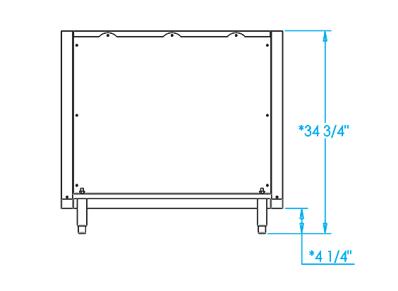 Signature K750HB Grill Back Panel Dimensions Image