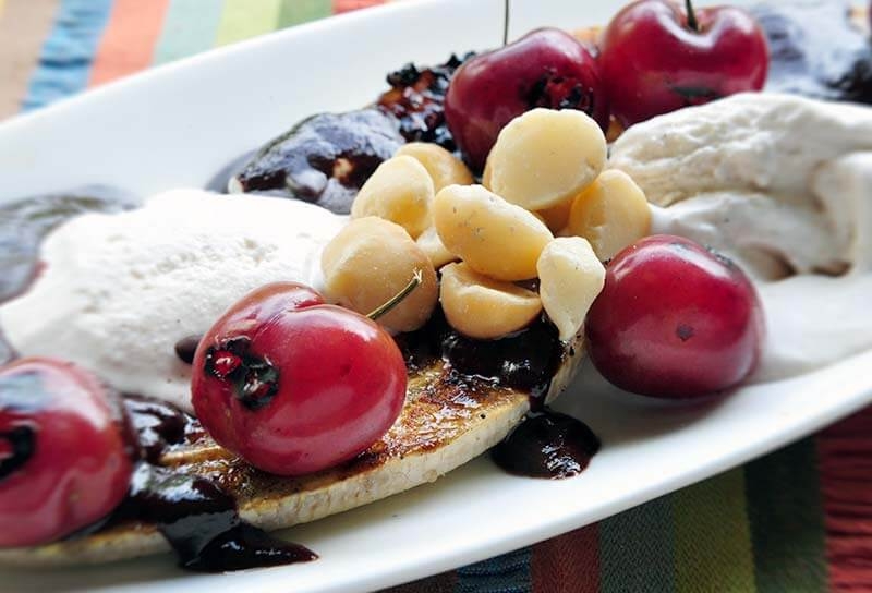 Image of Grilled Banana Split Sundaes with Cinnamon Spice Ice Cream
