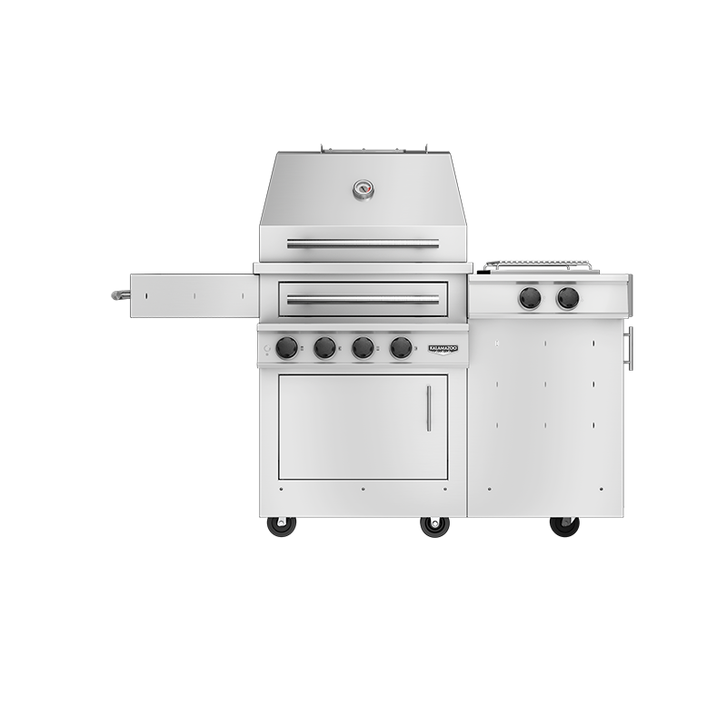 K500HS Freestanding Hybrid Fire Grill with Side Burner Image