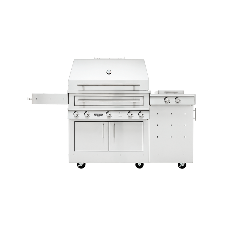 K750 Freestanding Hybrid Fire Grill with Side Burner Image