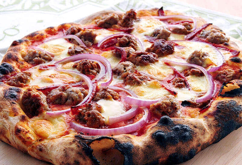 Image of Pepperoni, Sausage and Onion Pizza