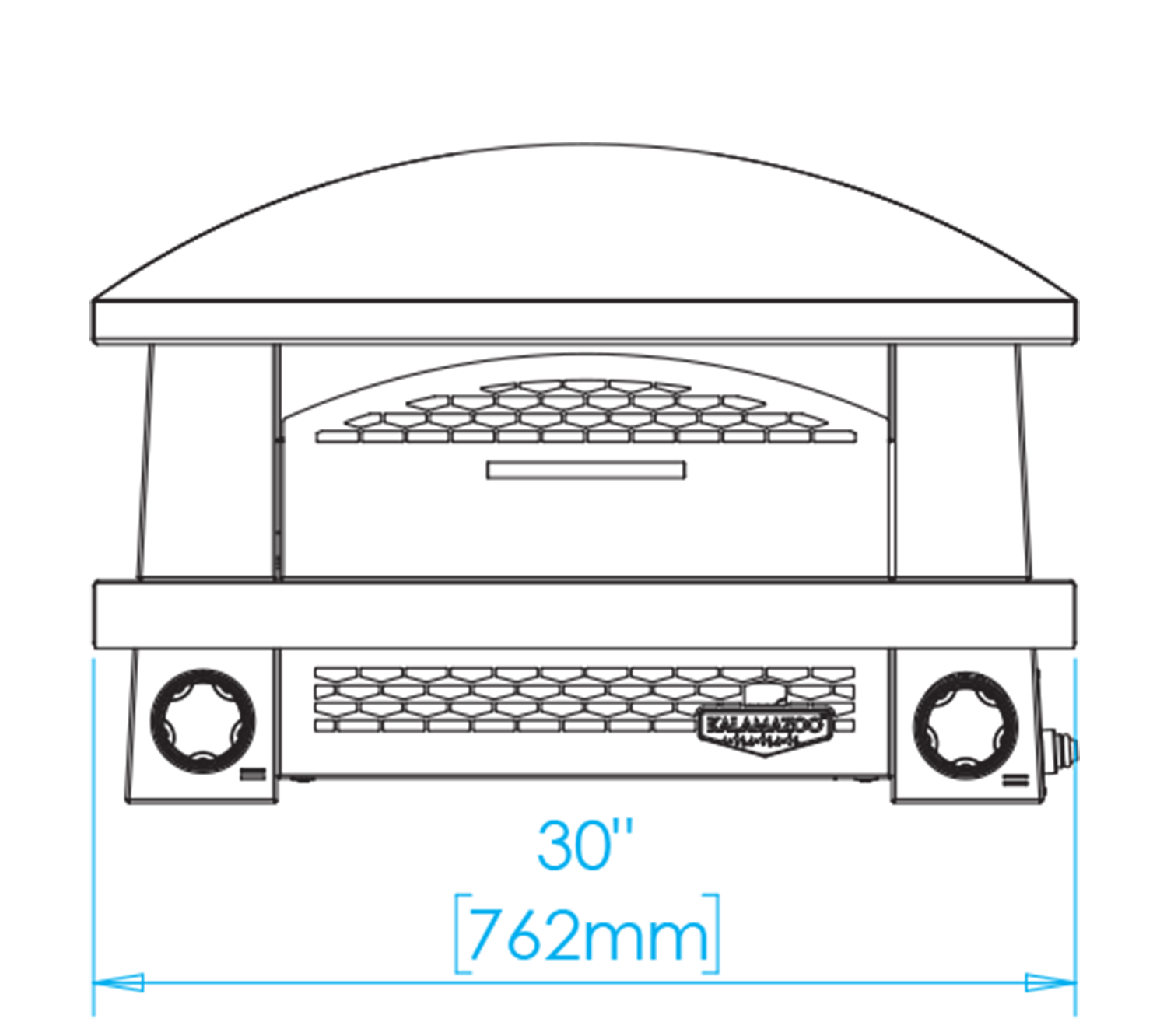 AFPO-C Countertop Artisan Fire Pizza Oven Dimensions Image